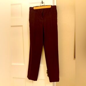 Ann Taylor Curvy Fit Straight Leg Trousers - Burgundy - Size 4. EUC